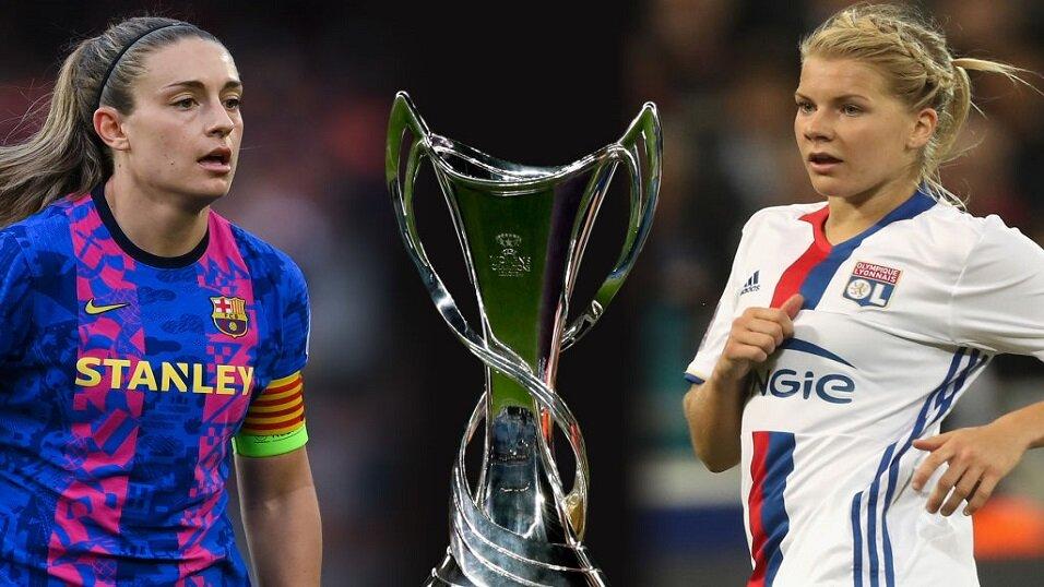 Alexia Putellas of Barcelona and Lyon's Ada Hegerberg